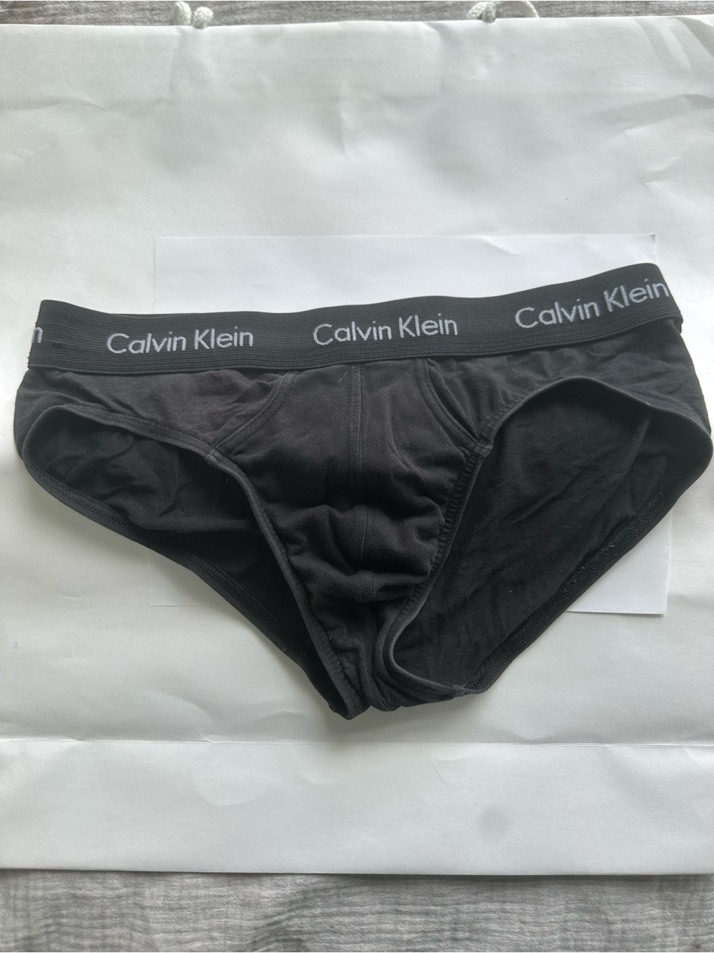 Calvin Klein Black Men's Logo Waistband Briefs